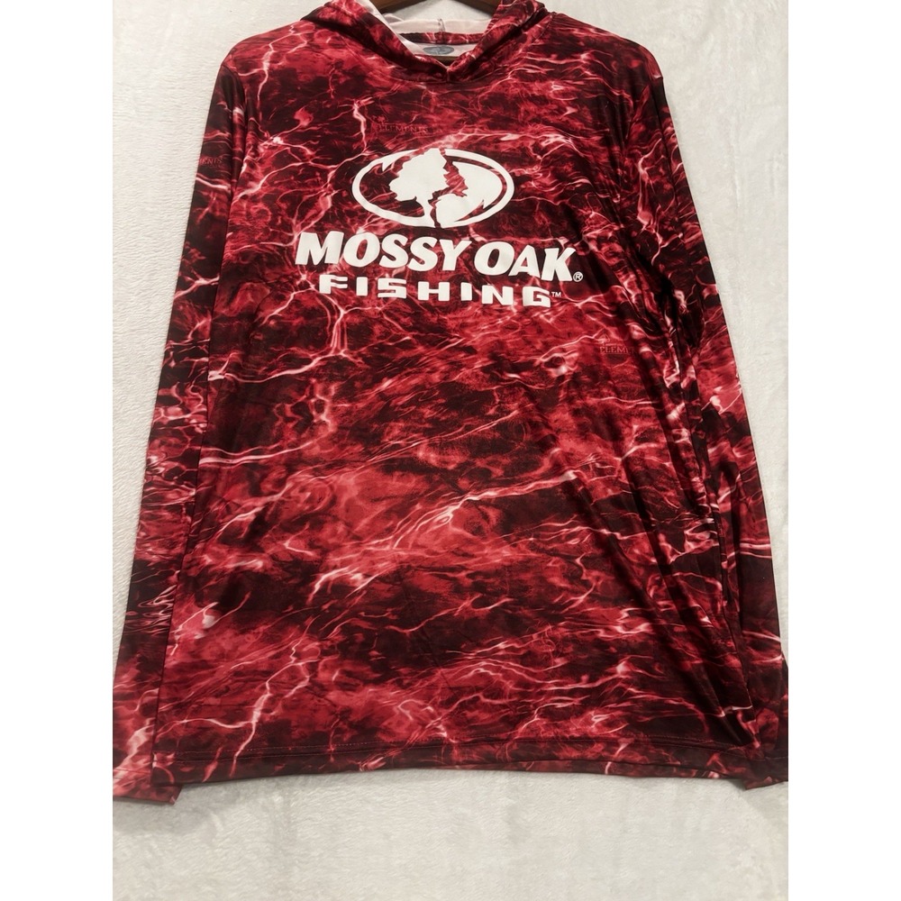 Mossy Oak Fishing Hoodie Womens Med Camo Red Logo Pullover‎ Outdoor